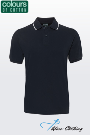 S2CF C of C Contrast Face Polo
