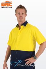 DNC 3941 HiVis 2 Tone L/S Cotton Food Industry Shirt 155g1 - Alice Clothing DNC 3941 HiVis 2 Tone L/S Cotton Food Industry Shirt 155g