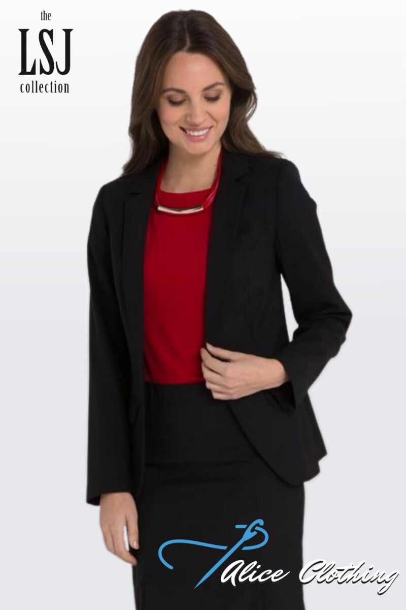 651-WT LSJ Ladies Wool Blend One Button Jacket