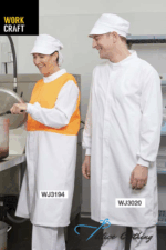 WJ3020 Food Industry Dust Coat with Mandarin Collar