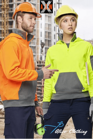 SW78 AIW Hi Vis ¼ Zip Premium Fleece Hoodies