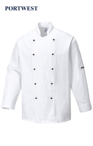 C834 Portwest Somerset Mandarin Collar Chefs Jacket 