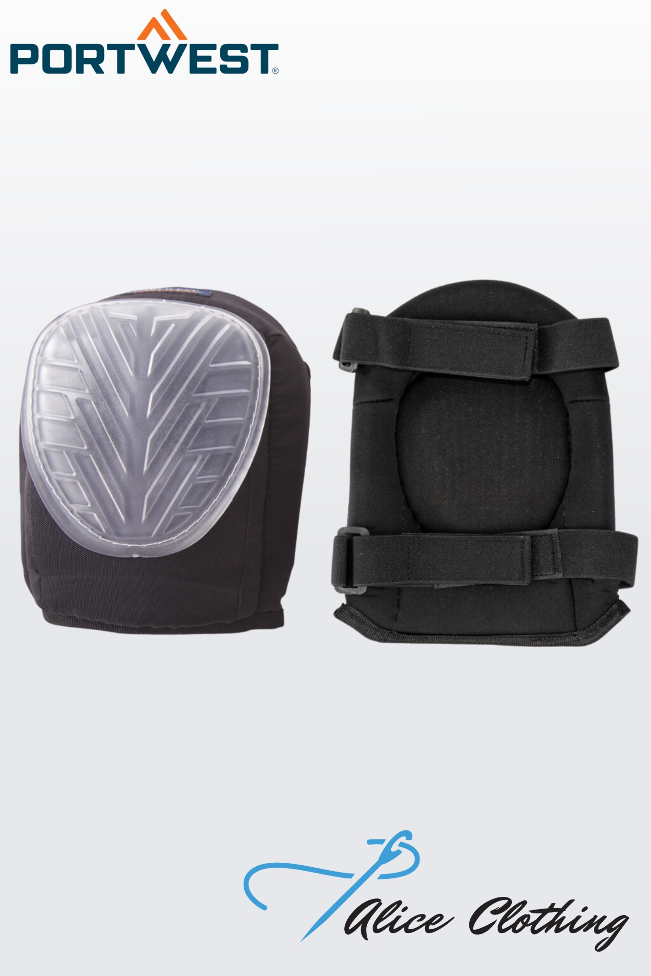 Portwest Unisex Knee Pads (One Size, Black) - Breathable EVA Foam For Workwear, Gardening, DIY