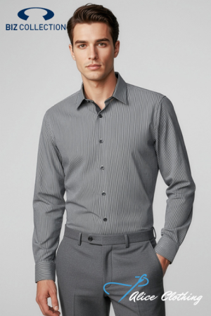Biz Collection Mens Edge Long Sleeve Shirt - S267ML