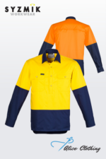 ZW560 Syzmik Mens Closed Front Long Sleeve Shirt