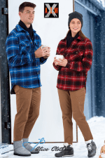 WT07 AIW UNISEX QUILTED FLANNEL SHIRT STYLE JACKET