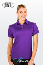 1154 Stencil Glacier SS Ladies Polo