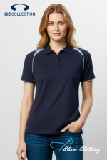 Biz Collection Womens Triton Short Sleeve Polo - P225LS