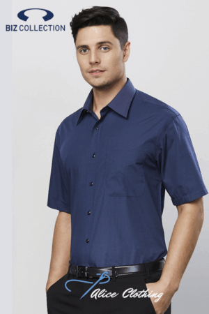 SH817 Mens Micro Check Short Sleeve Shirt