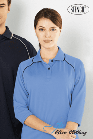 Stencil 1140 Ladies Cool Dry ¾ Sleeve Polo