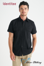 W24 BLACK Mens Chelsea Short Sleeve Shirt