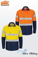 DNC 3782 HiVis T2 Vertical Vented Drill Shirt with Gusset Sleeves, Generic R/Tape