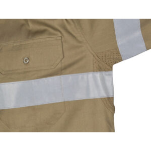 DNC HiVis Cool-Breeze Cotton L/S Shirt with Generic R/Tape - 3967