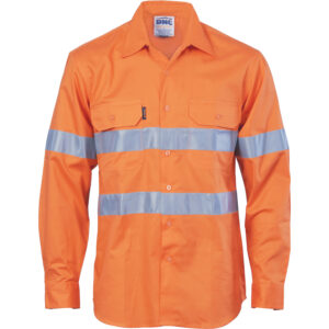 DNC HiVis Cool-Breeze Vertical Vented Cotton Shirt with Generic R/Tape - 3985