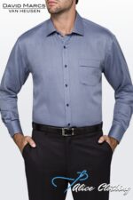 MSLR12 David Marcs Mens Classic Fit Shirt Herringbone