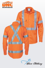 DNC 3789 Hivis NSW Rail CSR Taped Cotton Shirt