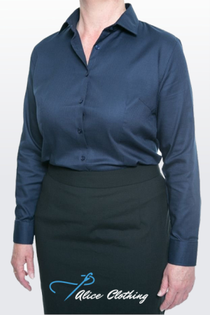 WSLC13 David Marcs Ladies Contemporary Fit Self Stripe Shirt