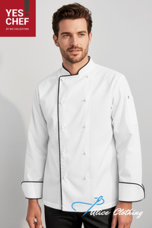 YesChef Mens Al Dente L S Chef Jacket CH230ML