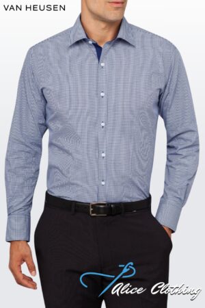 E161 VH Mens Euro Tailored Fit Check Shirt