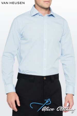 E169 VH Mens Euro Tailored Fit Check Shirt