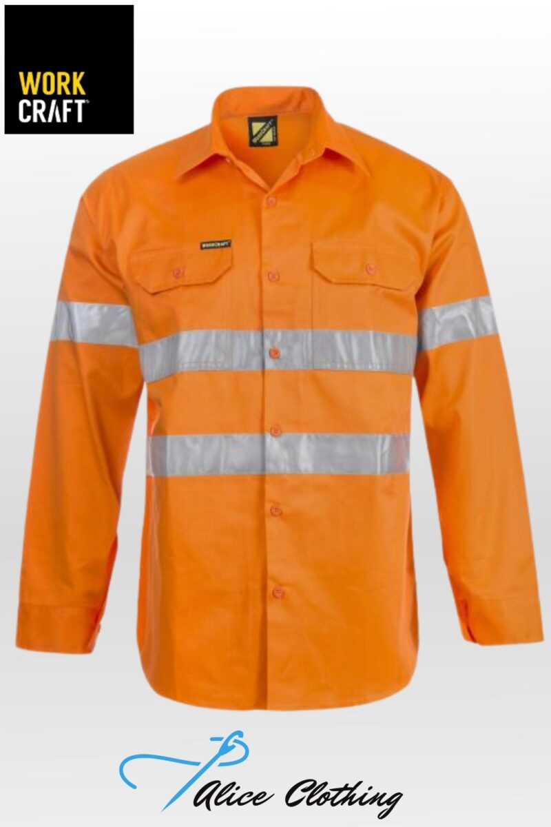 WS4002 HiVis L/S Reflective Drill Shirt 190g