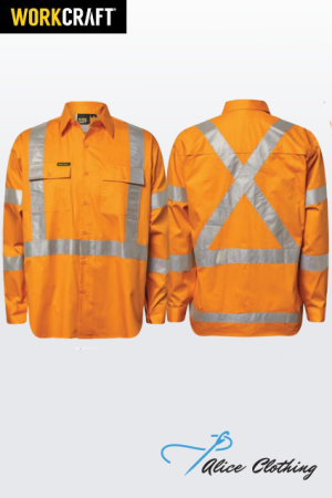 WS6010 NSW Rail HiVis Vented Cotton Shirt 155g