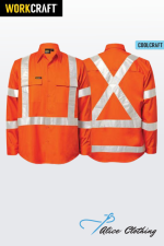 WS6035 HI VIS NSW REFLECTIVE RAIL RIPSTOP SHIRT