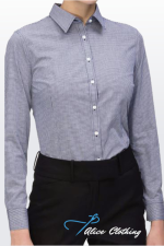 WSLC16 David Marcs Ladies L S Contemporary Fit Check Shirt
