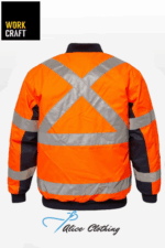 WW9010 NSW Rail HiVis Bomber Jacket with X Back CSR Tape