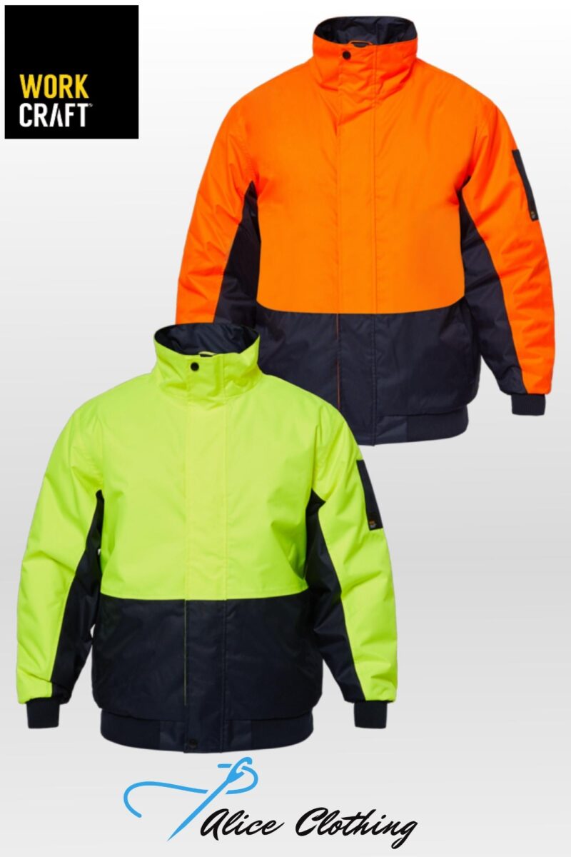 WW9012 WorkCraft HiVis Modern Bomber Jacket