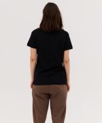 Baxsy Lookbook Womens Prime Polo Black Female Back 48096