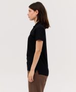 Baxsy Lookbook Womens Prime Polo Black Female Side 92502