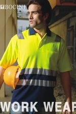 BOCINI Hi Vis PolyfaceCotton Back Polo With 3M RTape SP1249