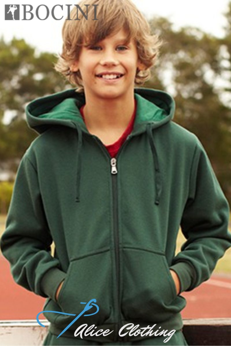 CJ1063 BOCINI Kids Full Zip Through Fleece Hoodie