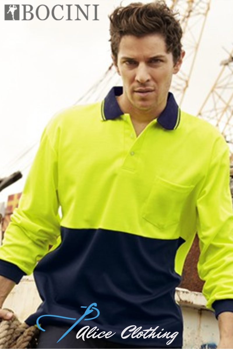 BOCINI Hi-Vis Polyface/Cotton Back Polo - L/S | SP0536