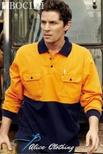 SP1011 BOCINI Hi-Vis L/S Cotton Jersey Polo