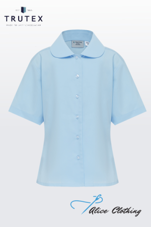 Trutex Girls S S Blouse with Peter Pan Collar AAPS