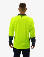 SFWP06 FLURO YELLOW HEXAGON BACK