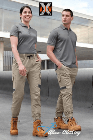 WP28 AIW Unisex Cotton Stretch Drill Cuffed Work Pants