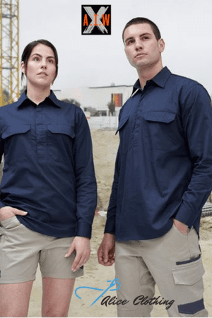 WT12 AIW UNISEX COOL BREEZE CLOSED FRONT LS WORK SHIRT