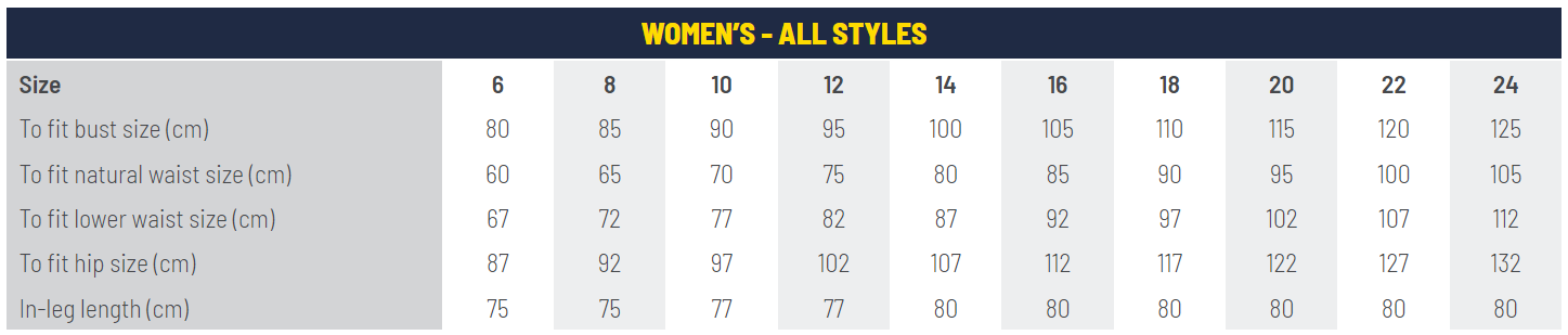 BISLEY WOMENS ALL STYLES