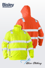 Bisley Taped HiVis Wet Weather Bomber Jacket | BJ6770T - Alice Clothing Bisley Taped HiVis Wet Weather Bomber Jacket | BJ6770T