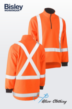 Bisley X Taped TTMC Hi Vis Polar Fleece 1/4 Zip Pullover | BK6249XT - Alice Clothing Bisley X Taped TTMC Hi Vis Polar Fleece 1/4 Zip Pullover | BK6249XT