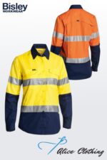 BL6415T Bisley Womens X Airflow Taped HiVis Ripstop Shirt