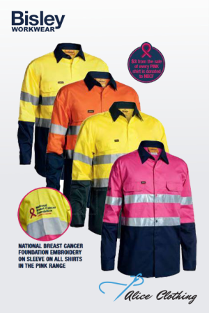 BS6896 Bisley Taped Hi Vis Cool Lightweight Shirt - Alice Clothing BS6896 Bisley Taped Hi Vis Cool Lightweight Shirt
