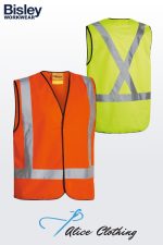 Bisley Taped X Back HiVis Vest | BT0347 - Alice Clothing Bisley Taped X Back HiVis Vest | BT0347