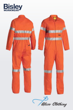 Bisley Taped HiVis Drill Coverall 310g BC607T8 - Alice Clothing Bisley Taped HiVis Drill Coverall 310g BC607T8