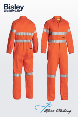 Bisley Taped HiVis Drill Coverall 310g BC607T8