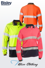 Bisley Taped HiVis Polyester Mesh Polo BK6219T