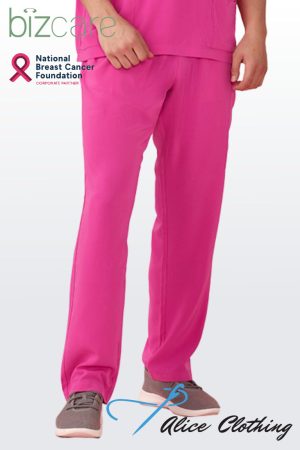 CSP102UL Biz Care Unisex Pink V-Neck Scrub Pant